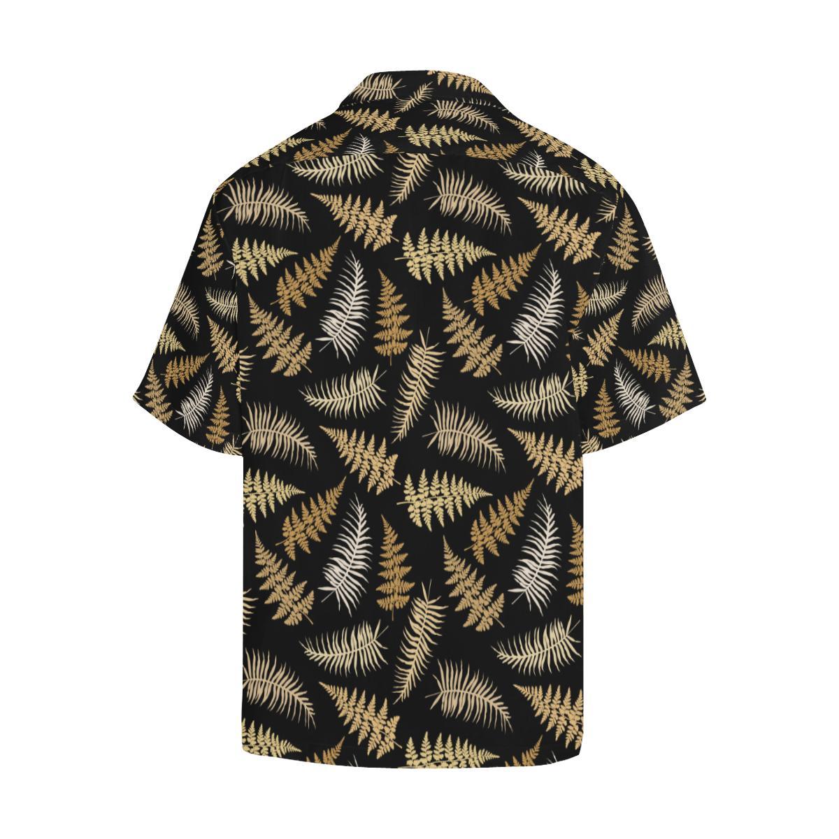 Fern Leave Bright Print Pattern Men Aloha Hawaiian Shirt