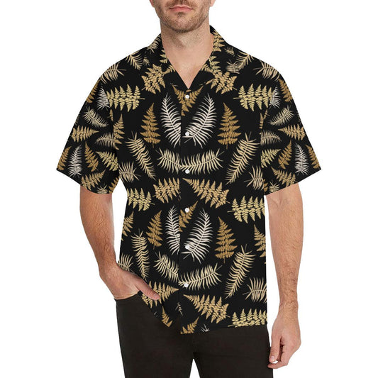 Fern Leave Bright Print Pattern Men Aloha Hawaiian Shirt