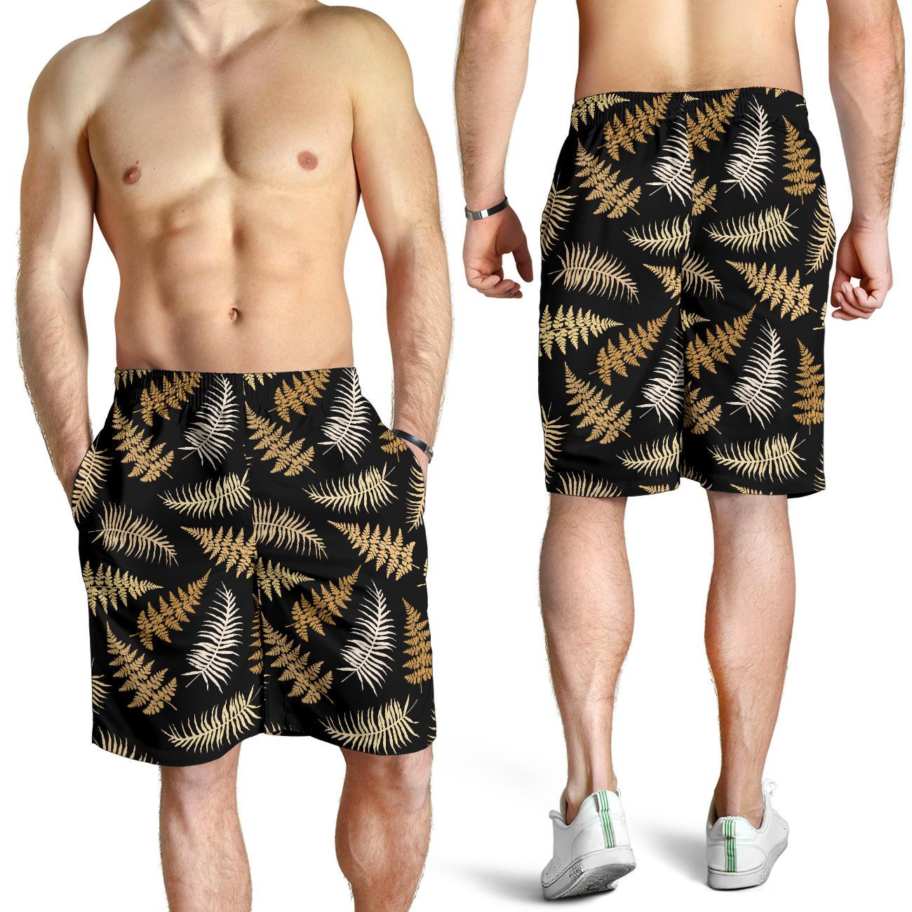 Fern Leave Bright Print Pattern Mens Shorts-JTAMIGO.COM