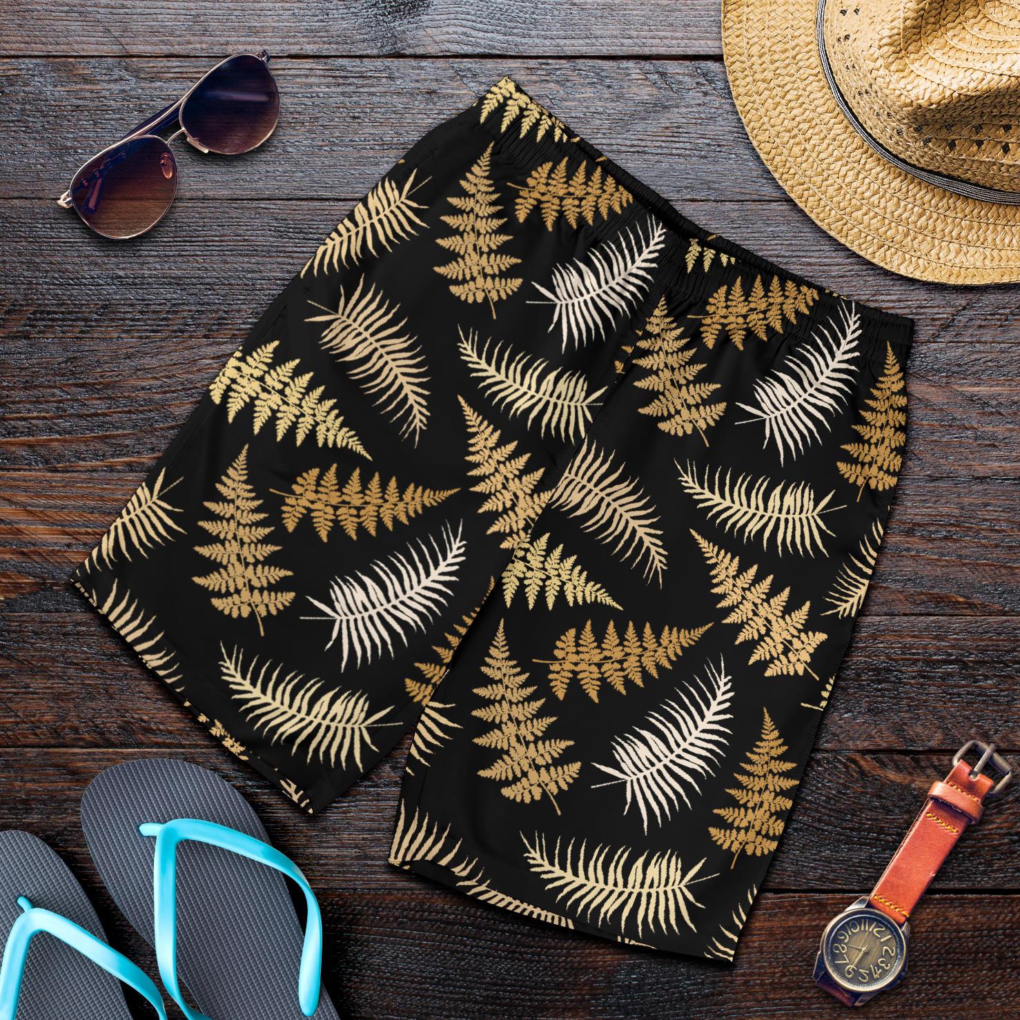Fern Leave Bright Print Pattern Mens Shorts-JTAMIGO.COM