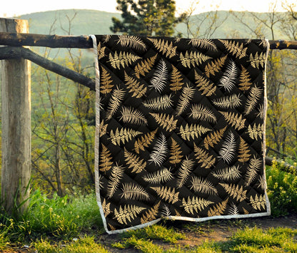 Fern Leave Bright Print Pattern Premium Quilt-JTAMIGO.COM