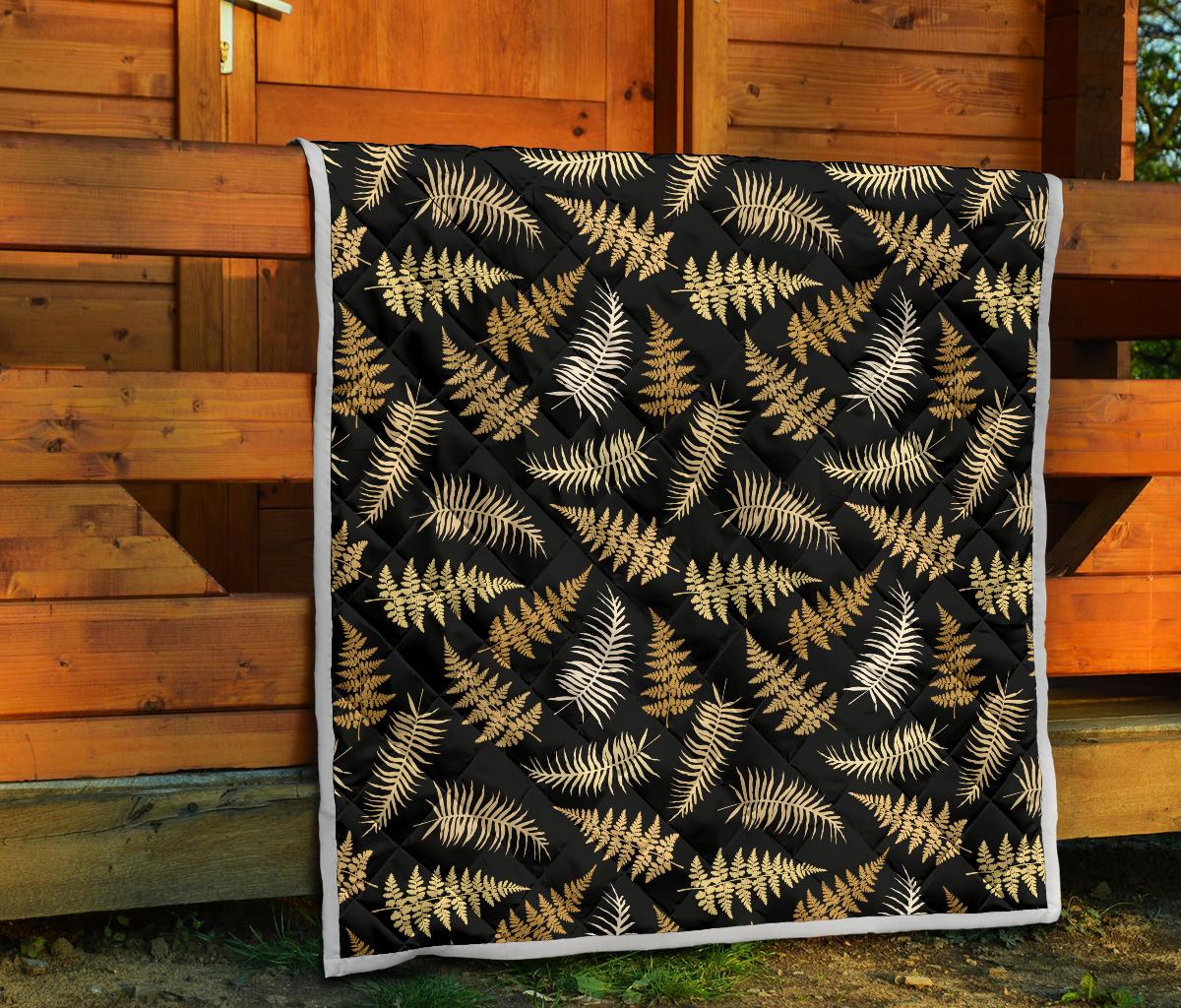 Fern Leave Bright Print Pattern Premium Quilt-JTAMIGO.COM