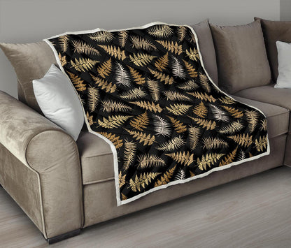 Fern Leave Bright Print Pattern Premium Quilt-JTAMIGO.COM