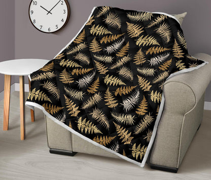 Fern Leave Bright Print Pattern Premium Quilt-JTAMIGO.COM