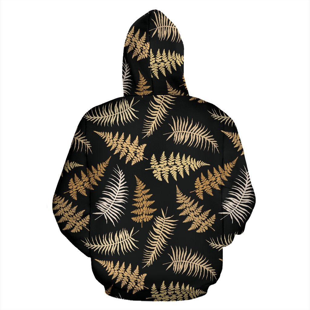 Fern Leave Bright Print Pattern Pullover Hoodie