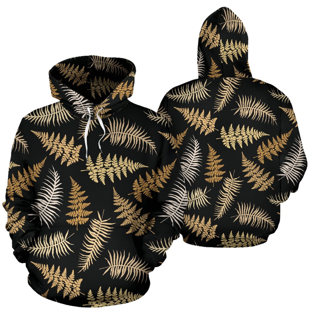 Fern Leave Bright Print Pattern Pullover Hoodie