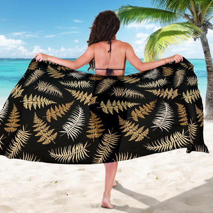 Fern Leave Bright Print Pattern Sarong Pareo Wrap