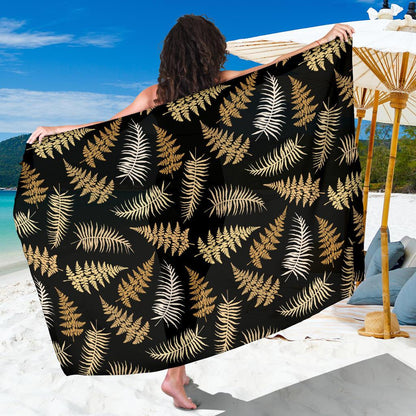 Fern Leave Bright Print Pattern Sarong Pareo Wrap