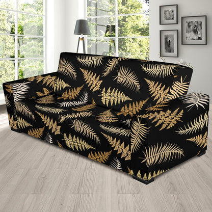 Fern Leave Bright Print Pattern Sofa Slipcover-JTAMIGO.COM