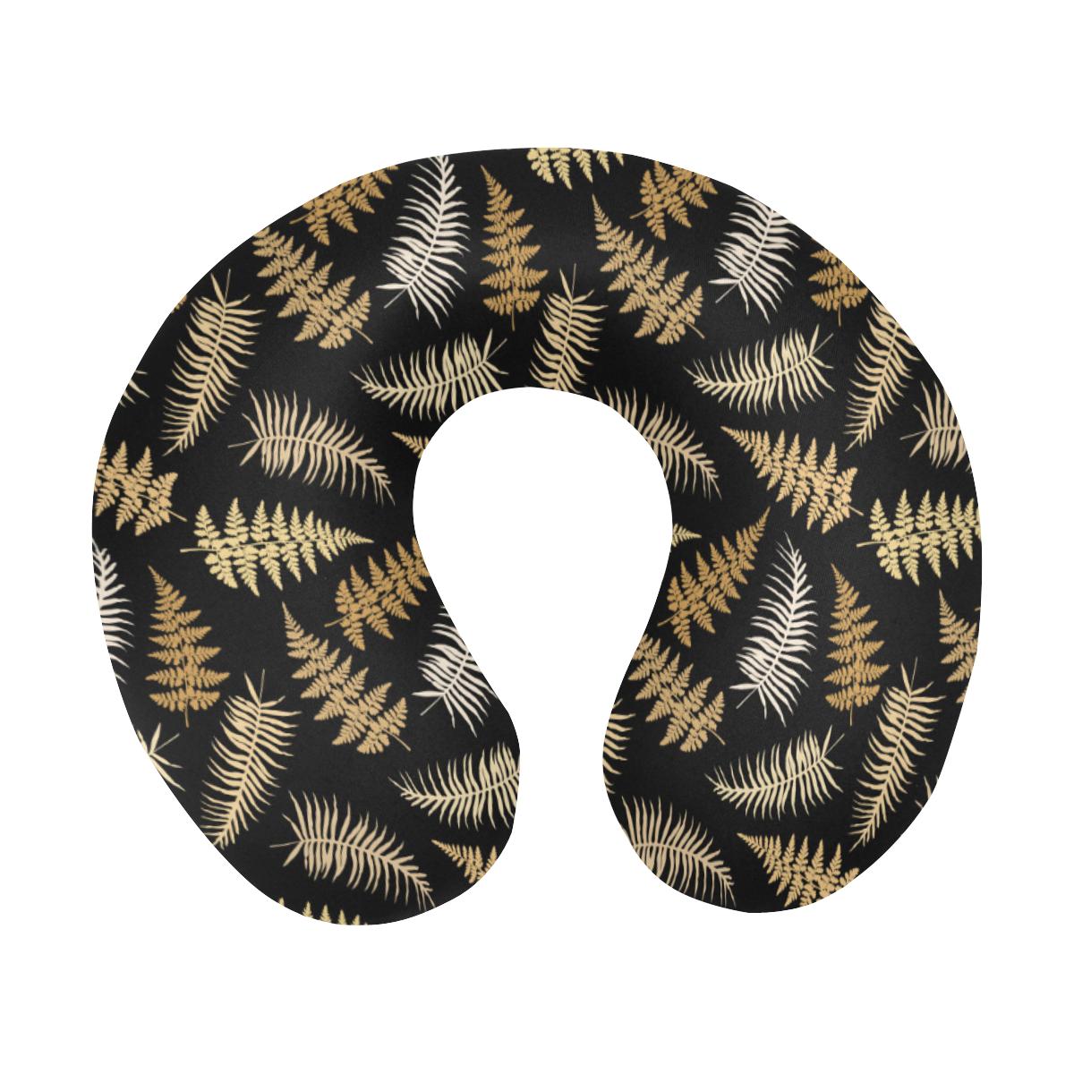 Fern Leave Bright Print Pattern U-Shaped Travel Neck Pillow-JTAMIGO.COM