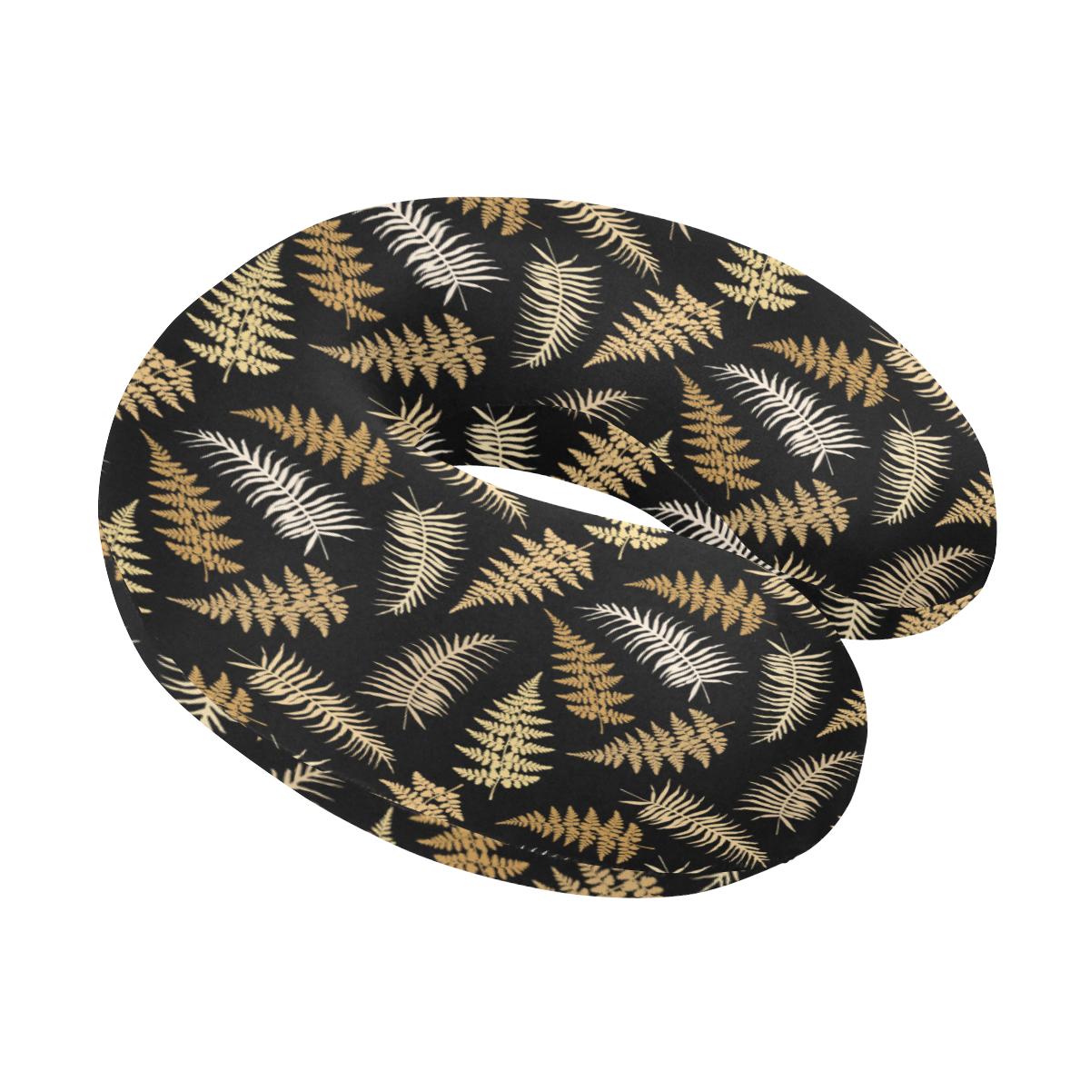 Fern Leave Bright Print Pattern U-Shaped Travel Neck Pillow-JTAMIGO.COM