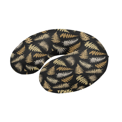 Fern Leave Bright Print Pattern U-Shaped Travel Neck Pillow-JTAMIGO.COM