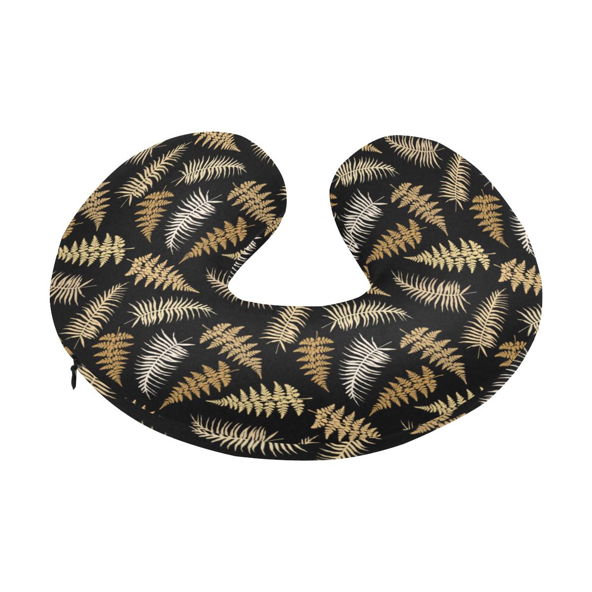 Fern Leave Bright Print Pattern U-Shaped Travel Neck Pillow-JTAMIGO.COM