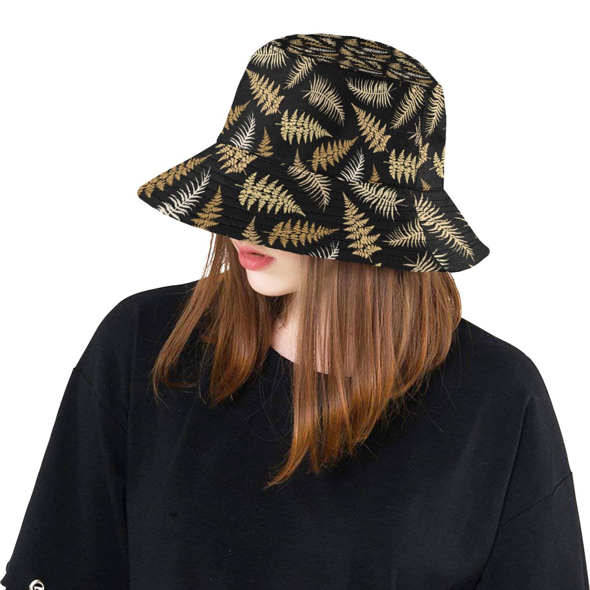Fern Leave Bright Print Pattern Unisex Bucket Hat