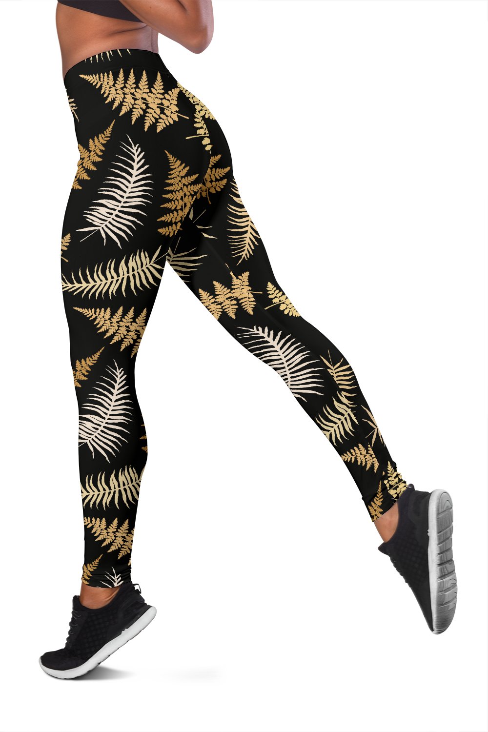 Fern Leave Bright Print Pattern Women Leggings