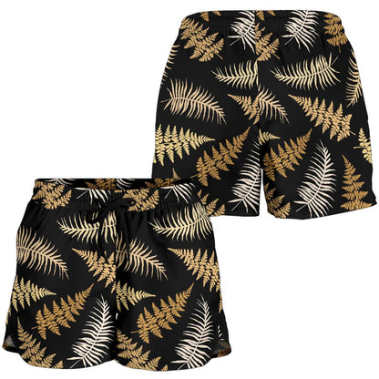 Fern Leave Bright Print Pattern Women Shorts-JTAMIGO.COM