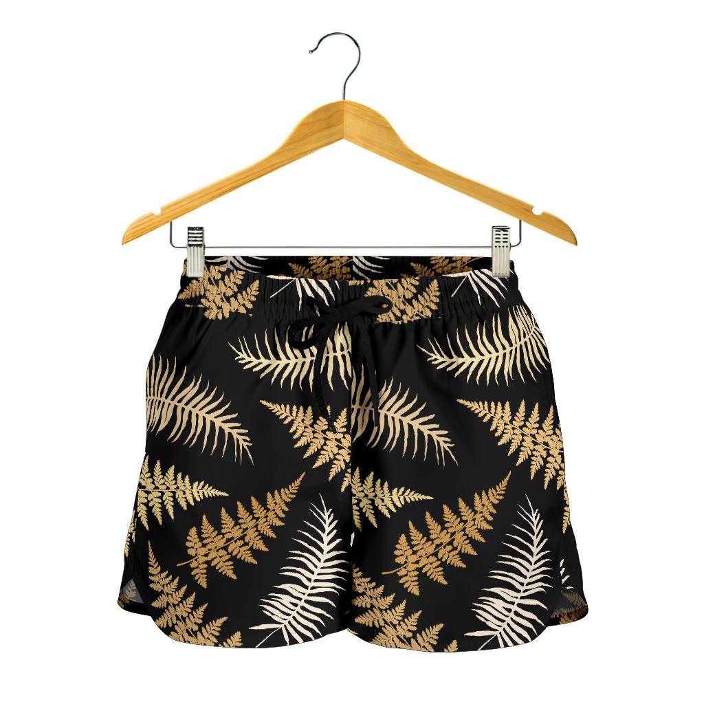 Fern Leave Bright Print Pattern Women Shorts-JTAMIGO.COM