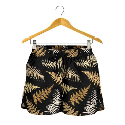 Fern Leave Bright Print Pattern Women Shorts-JTAMIGO.COM