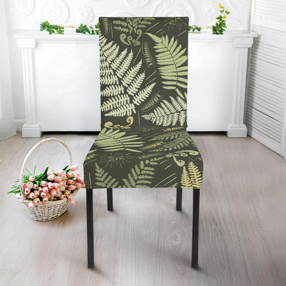 Fern Leave Green Print Pattern Dinning Chair Slipper-JTAMIGO.COM