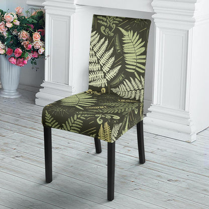Fern Leave Green Print Pattern Dinning Chair Slipper-JTAMIGO.COM