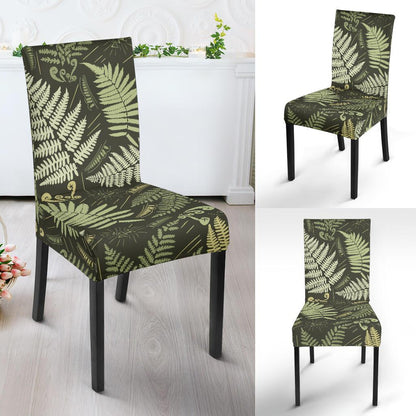 Fern Leave Green Print Pattern Dinning Chair Slipper-JTAMIGO.COM