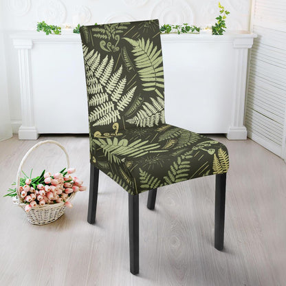 Fern Leave Green Print Pattern Dinning Chair Slipper-JTAMIGO.COM