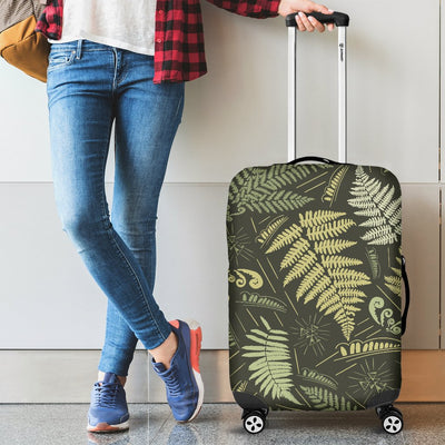 Fern Leave Green Print Pattern Luggage Cover Protector