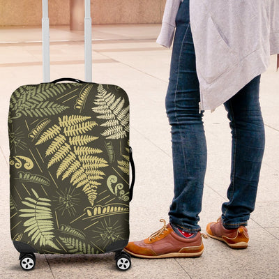 Fern Leave Green Print Pattern Luggage Cover Protector