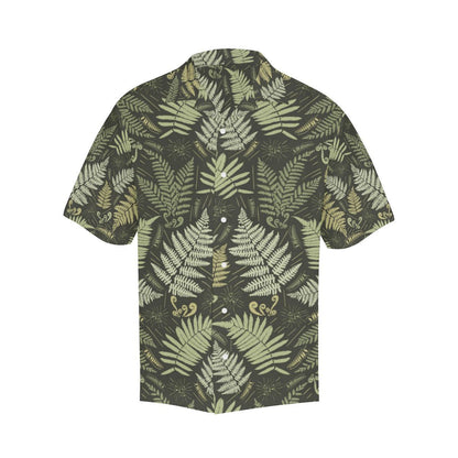 Fern Leave Green Print Pattern Men Aloha Hawaiian Shirt