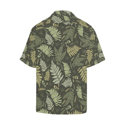 Fern Leave Green Print Pattern Men Aloha Hawaiian Shirt