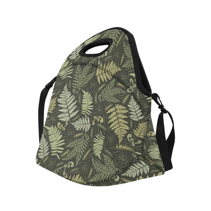 Fern Leave Green Print Pattern Neoprene Lunch Bag (Model 1669)(Large)-JTAMIGO.COM
