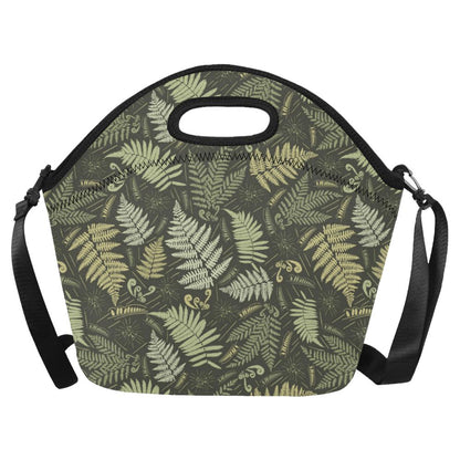 Fern Leave Green Print Pattern Neoprene Lunch Bag (Model 1669)(Large)-JTAMIGO.COM