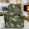 Fern Leave Green Print Pattern Recliner Slipcover-JTAMIGO.COM