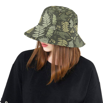 Fern Leave Green Print Pattern Unisex Bucket Hat