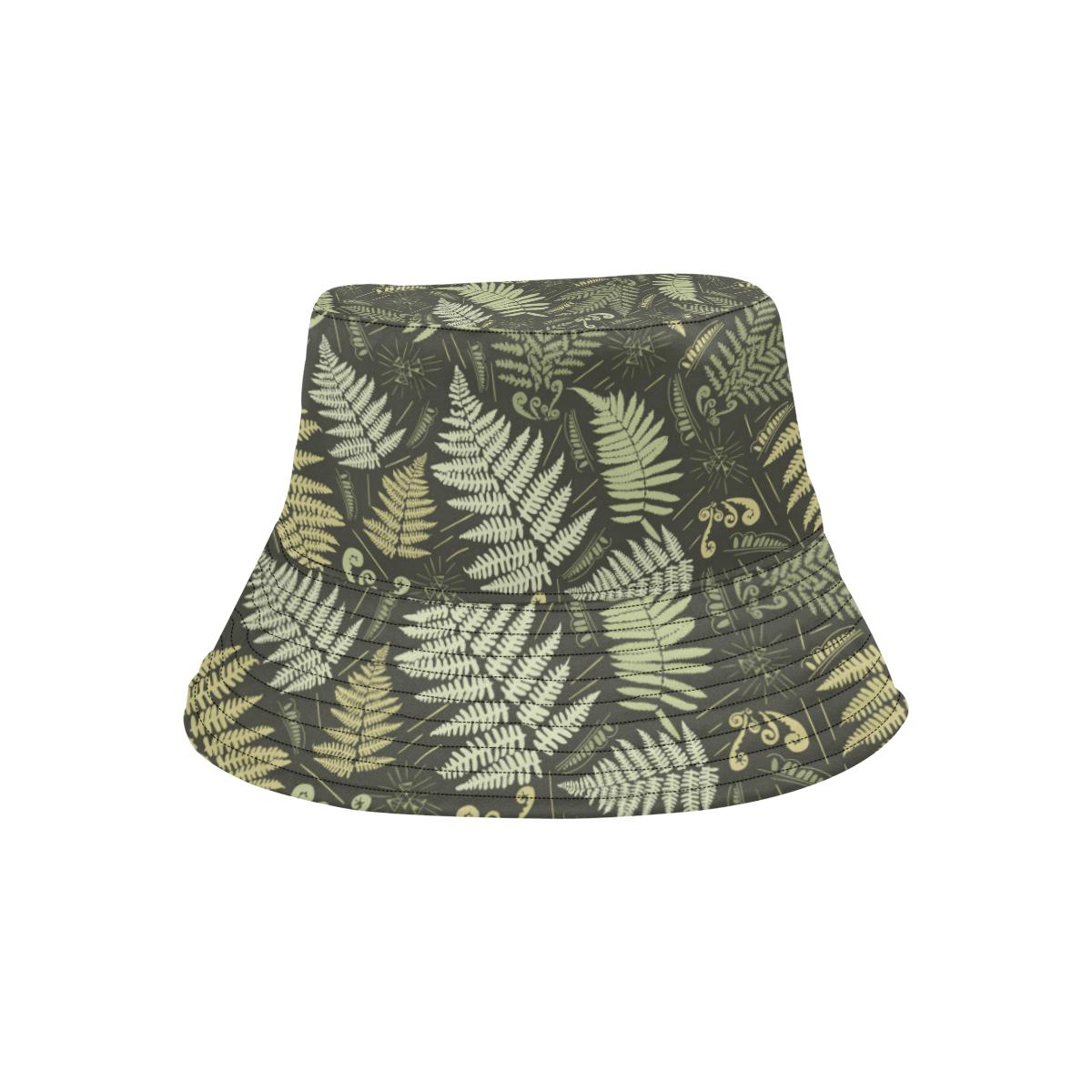Fern Leave Green Print Pattern Unisex Bucket Hat