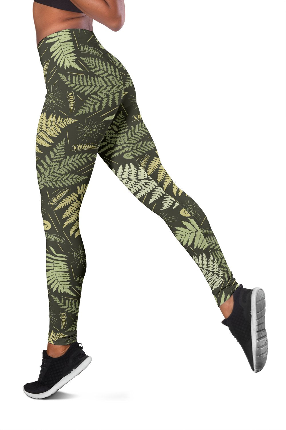 Fern Leave Green Print Pattern Women Leggings