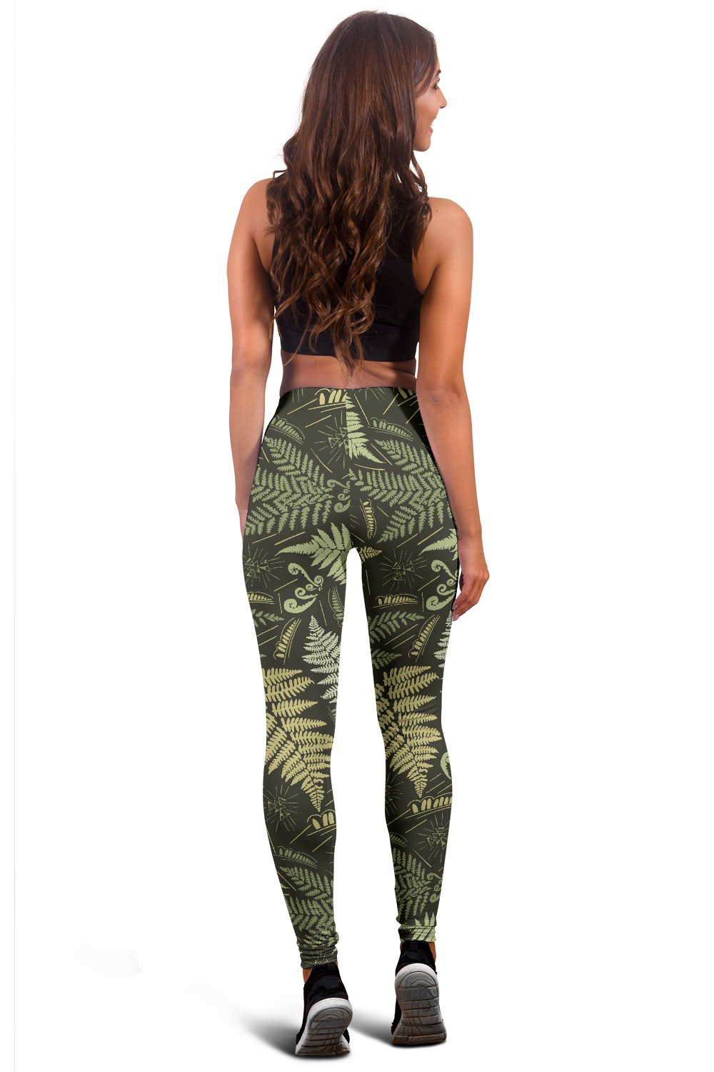 Fern Leave Green Print Pattern Women Leggings
