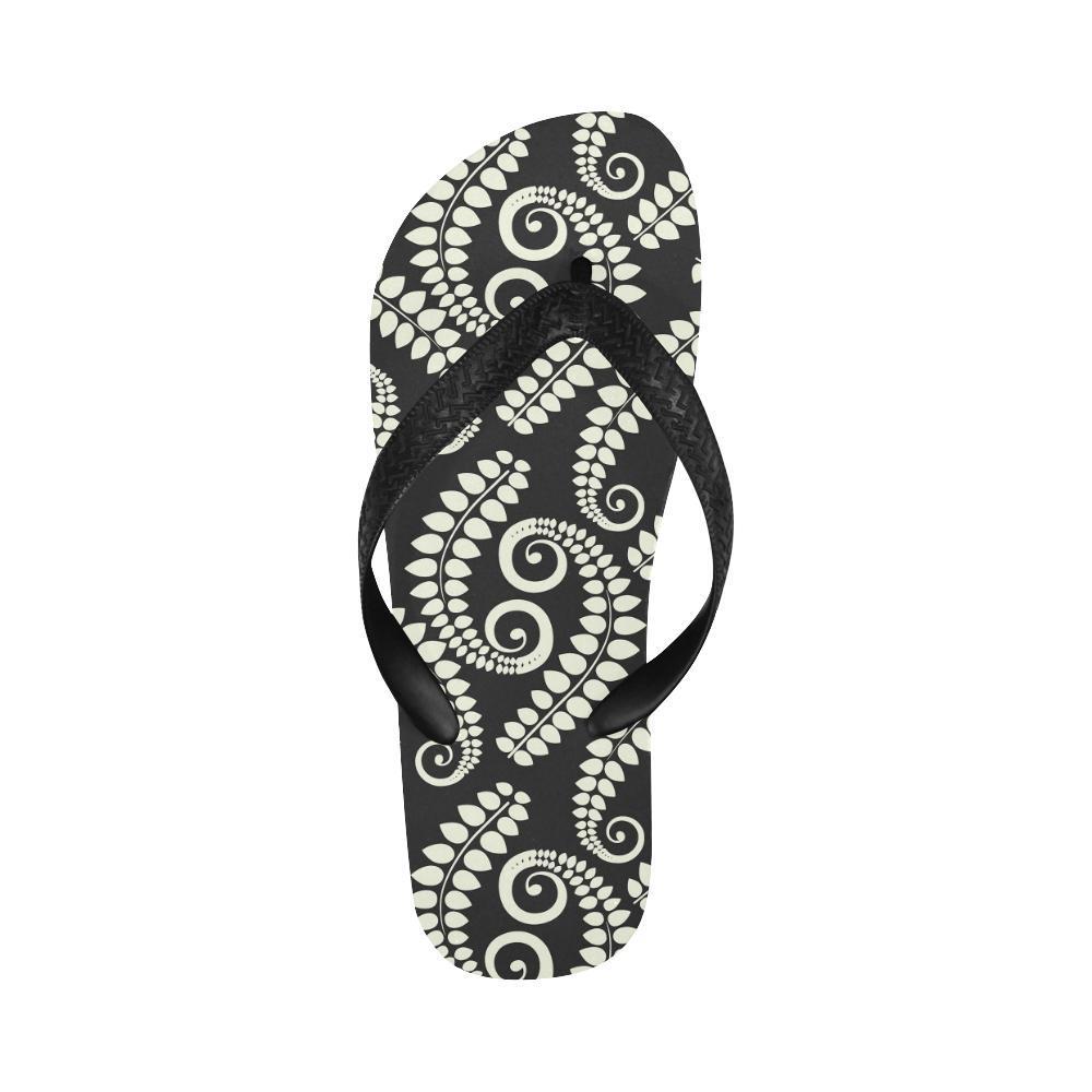 Fern Leave Print Pattern Flip Flops-JTAMIGO.COM