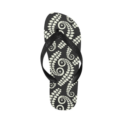 Fern Leave Print Pattern Flip Flops-JTAMIGO.COM
