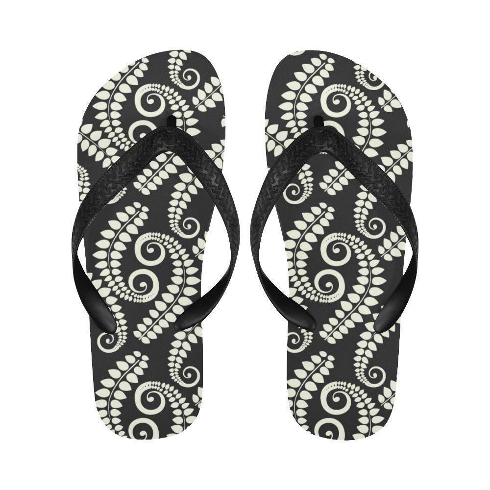 Fern Leave Print Pattern Flip Flops-JTAMIGO.COM