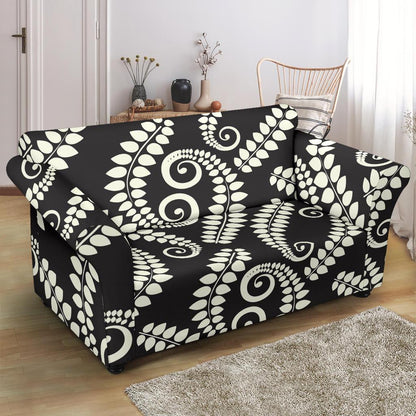 Fern Leave Print Pattern Loveseat Slipcover-JTAMIGO.COM