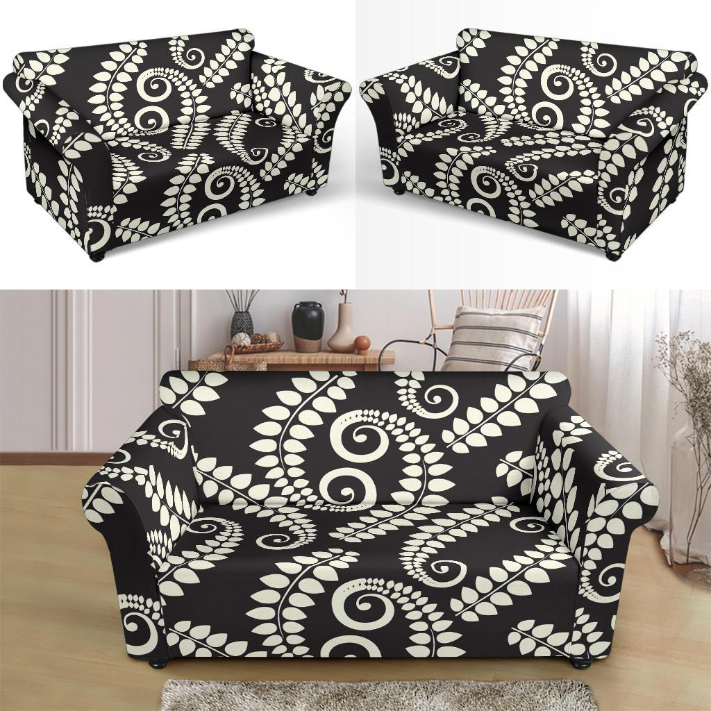 Fern Leave Print Pattern Loveseat Slipcover-JTAMIGO.COM