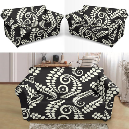 Fern Leave Print Pattern Loveseat Slipcover-JTAMIGO.COM
