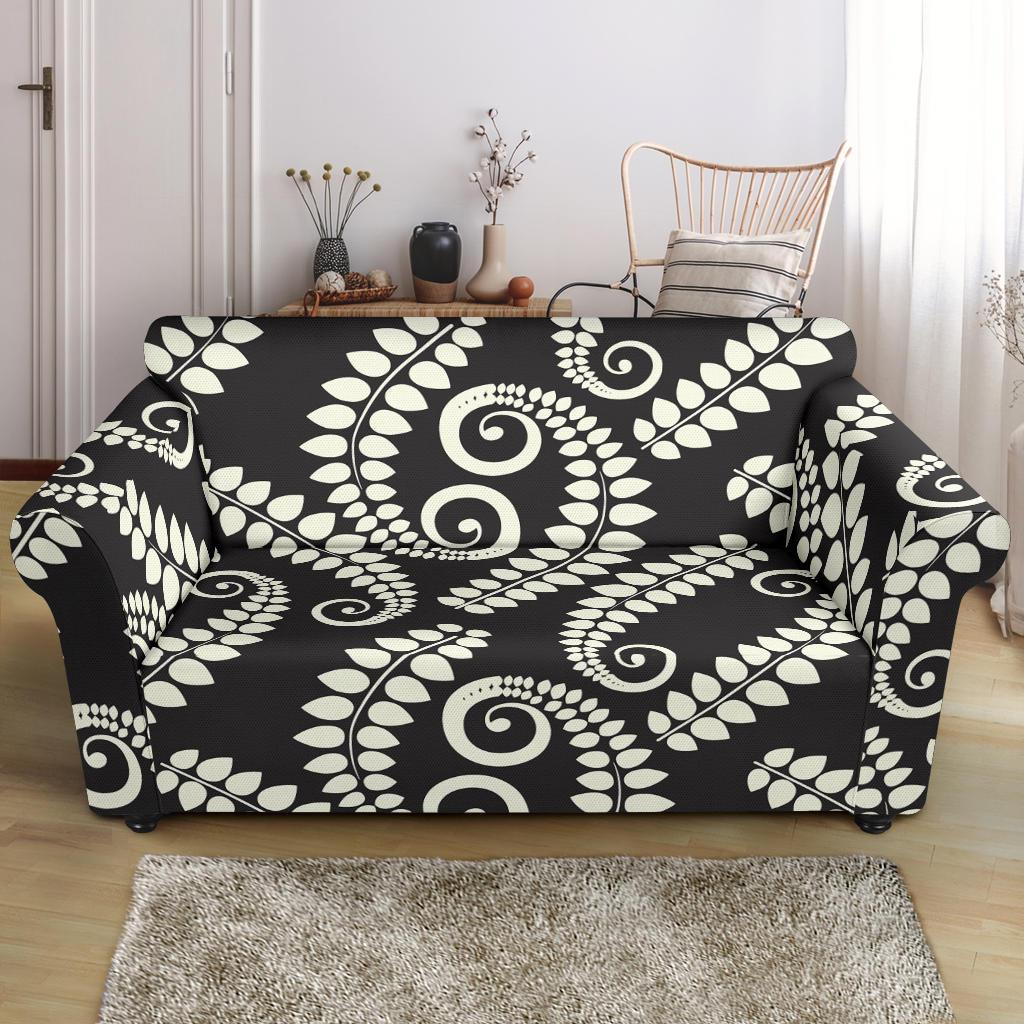 Fern Leave Print Pattern Loveseat Slipcover-JTAMIGO.COM