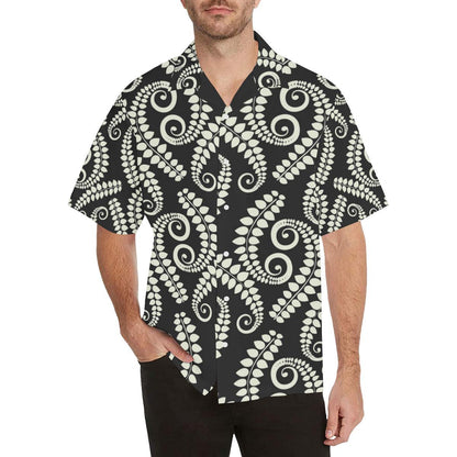 Fern Leave Print Pattern Men Aloha Hawaiian Shirt
