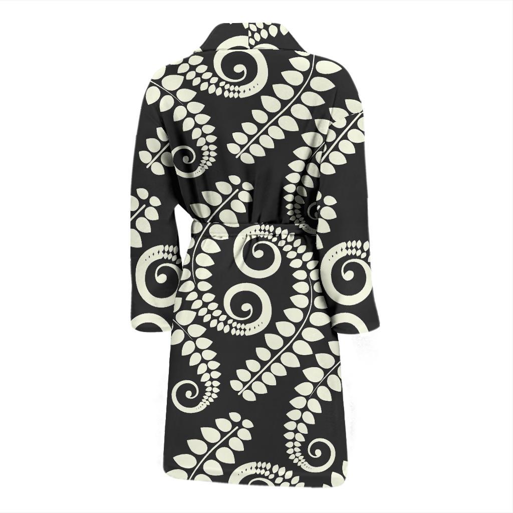 Fern Leave Print Pattern Men Bath Robe-JTAMIGO.COM
