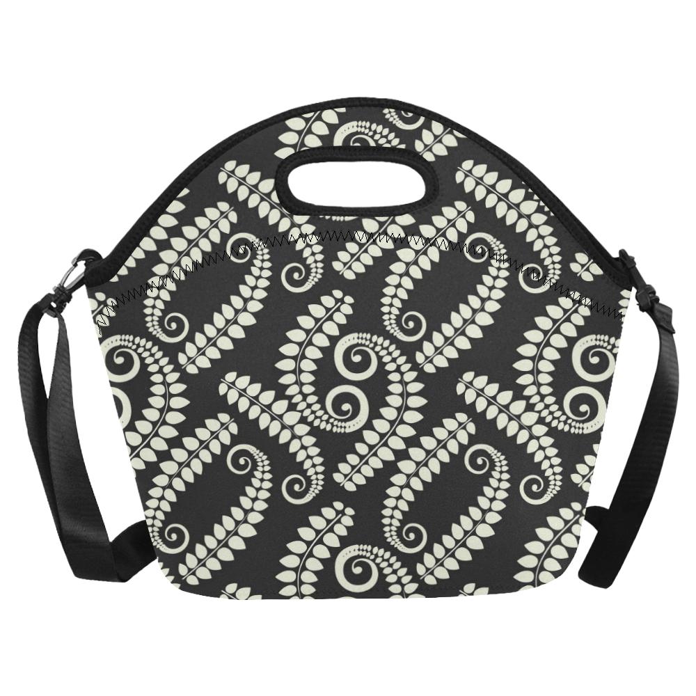 Fern Leave Print Pattern Neoprene Lunch Bag (Model 1669)(Large)-JTAMIGO.COM