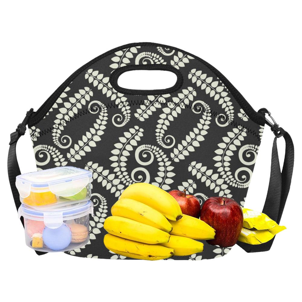 Fern Leave Print Pattern Neoprene Lunch Bag (Model 1669)(Large)-JTAMIGO.COM