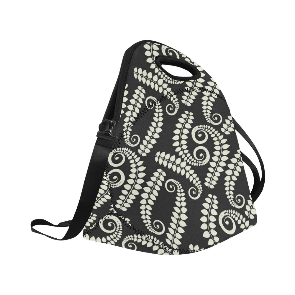 Fern Leave Print Pattern Neoprene Lunch Bag (Model 1669)(Large)-JTAMIGO.COM