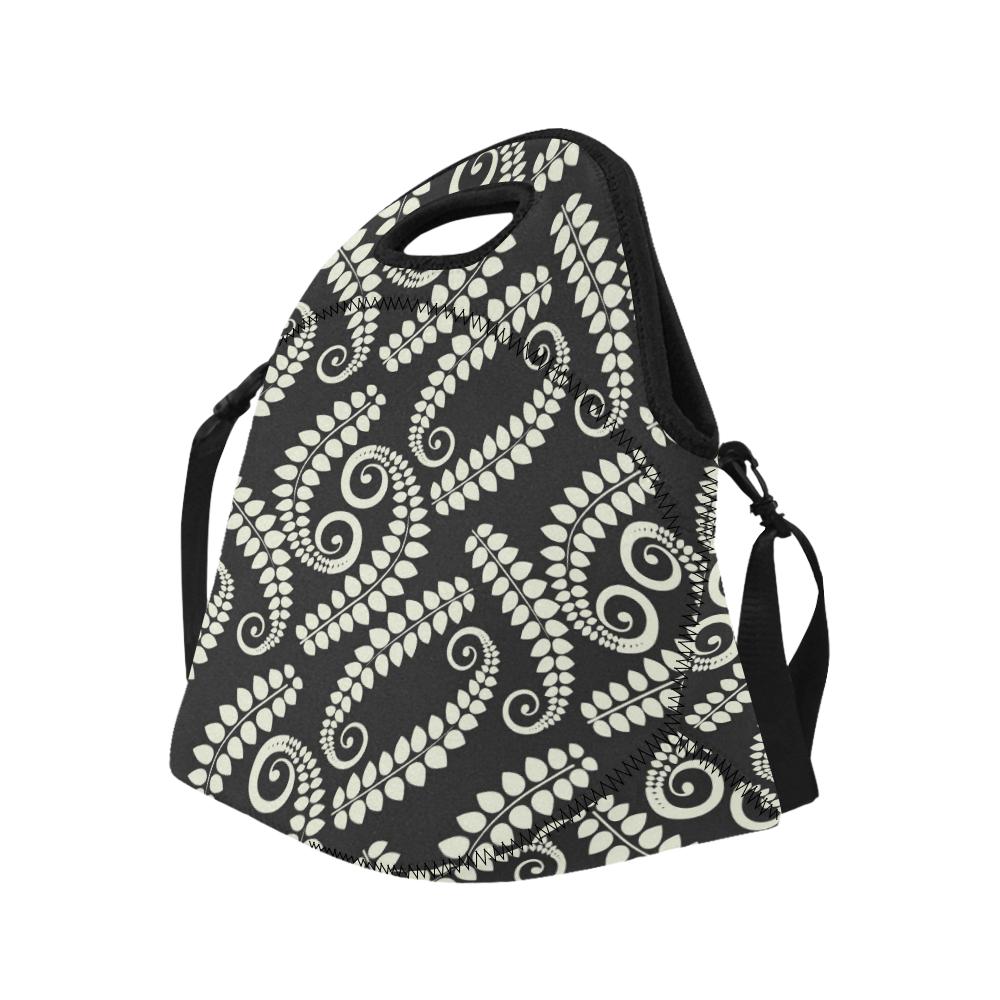 Fern Leave Print Pattern Neoprene Lunch Bag (Model 1669)(Large)-JTAMIGO.COM